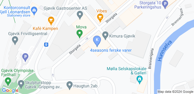 Map to Kimura Gjøvik